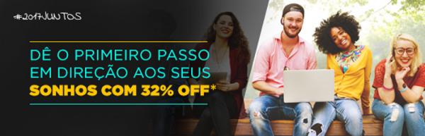 32 OFF para você começar 2017 saindo na frente!