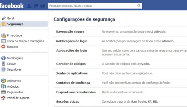 Ative o máximo de configurações de segurança que puder no Facebook (Foto: Reprodução/Paulo Alves) (Foto: Ative o máximo de configurações de segurança que puder no Facebook (Foto: Reprodução/Paulo Alves))