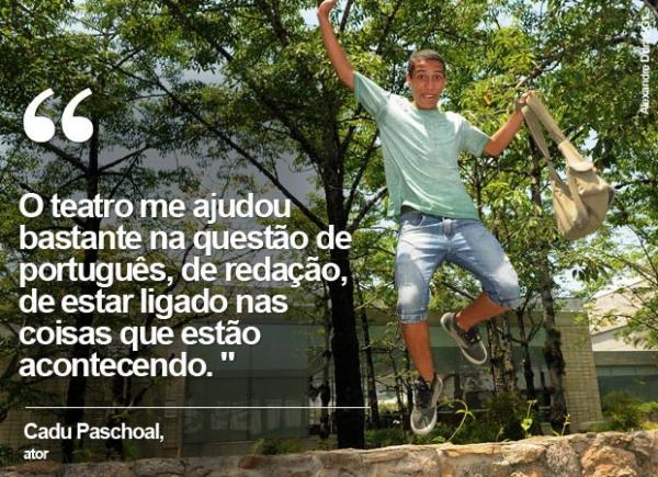 Cadu Paschoal diz que formação teatral via ajudar na carreira e nos desafios do Enem. (Foto: Alexandre Durão/G1)