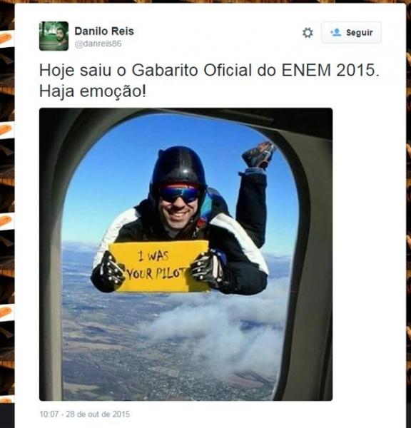 Enem 2015 - divulgação do gabarito ganha memes e lamentos no Twitter. (Foto: Reprodução/Twitter)